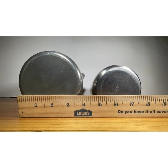 2 Pc Connecticut House Pewter Handcrafted Creamer Syrup Coffee Small Pitcher Set - Picture 6 of 7